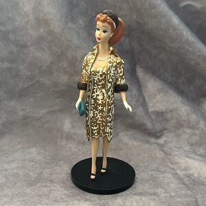 Enesco Barbie Figurine with Gold and Black Outfit